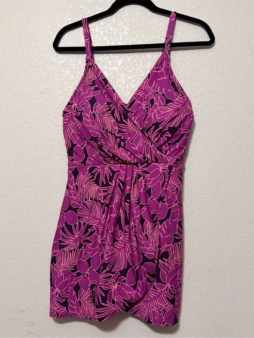 Lands' End Pink Floral One-Piece Swimdress 0250